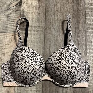 Victoria's Secret Black and White Animal Print Bra-size 36D